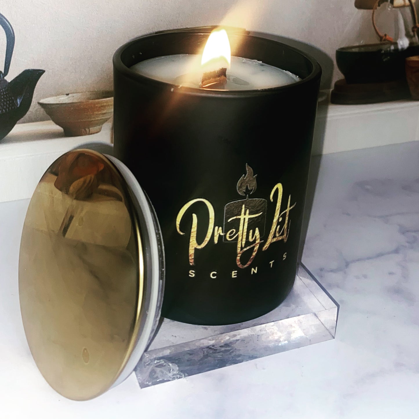 Pretty Lit Candle