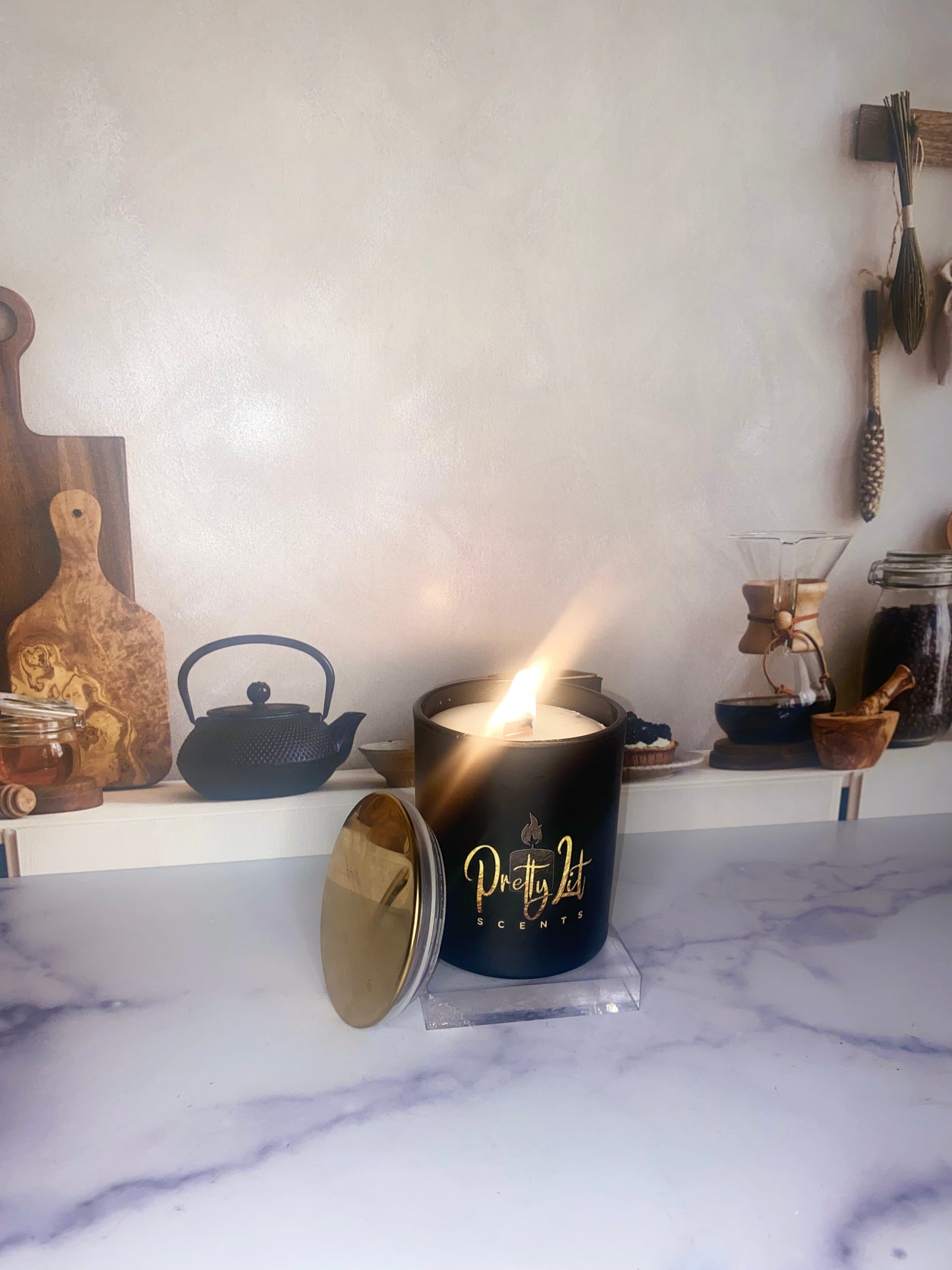 Pretty Lit Candle