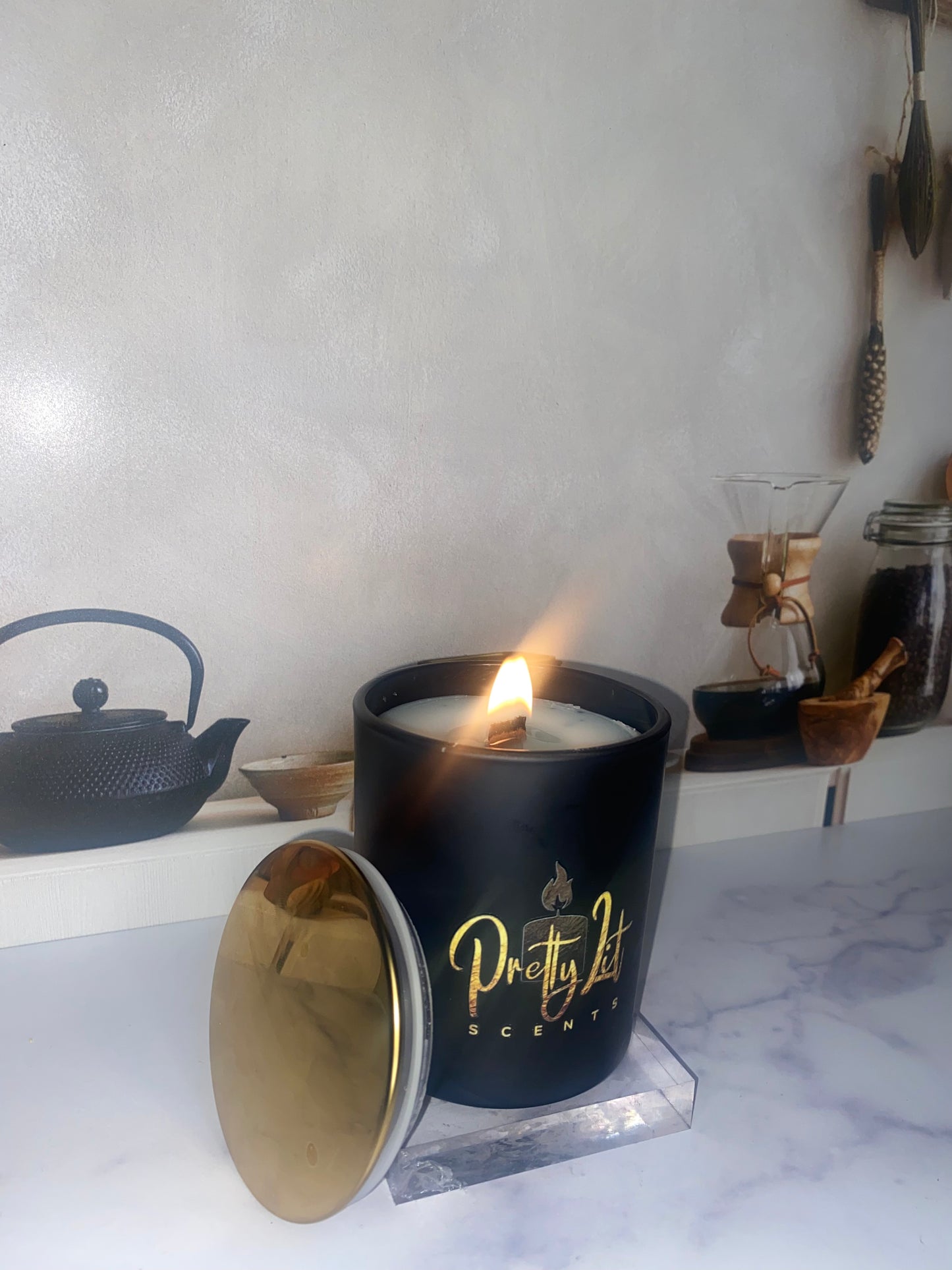 Pretty Lit Candle