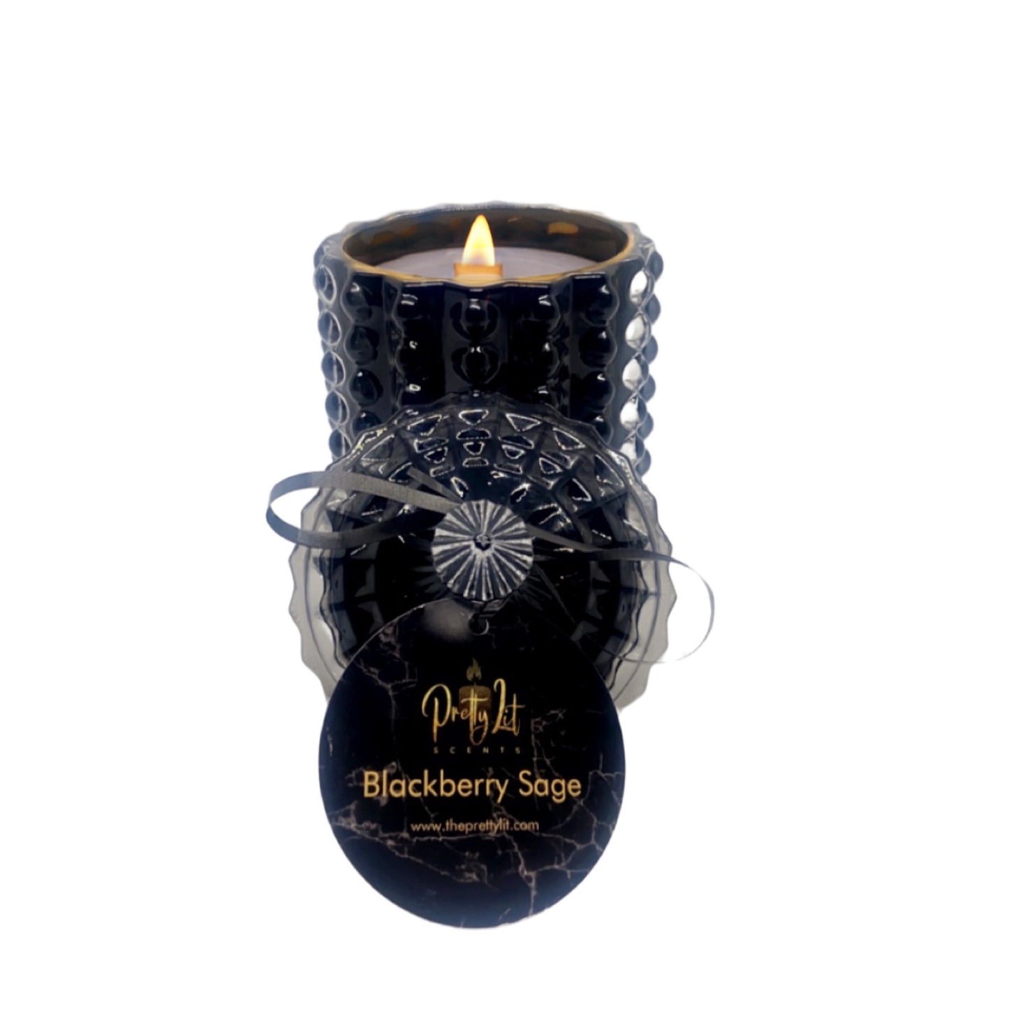 Luxury Black Bubble Deco Blackberry Sage